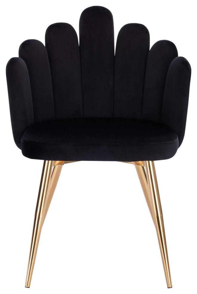 Medley Velvet Dining Chair, Black