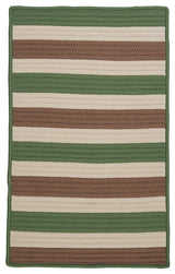 Stripe It TR69 Moss-stone Indoor/Outdoor Area Rug, Rectangular 10'x13'