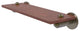 Soho 16" Solid Wood Shelf, Antique Brass