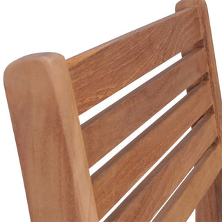 vidaXL 4x Solid Teak Wood Patio Chairs with Anthracite Cushions Dining Seats
