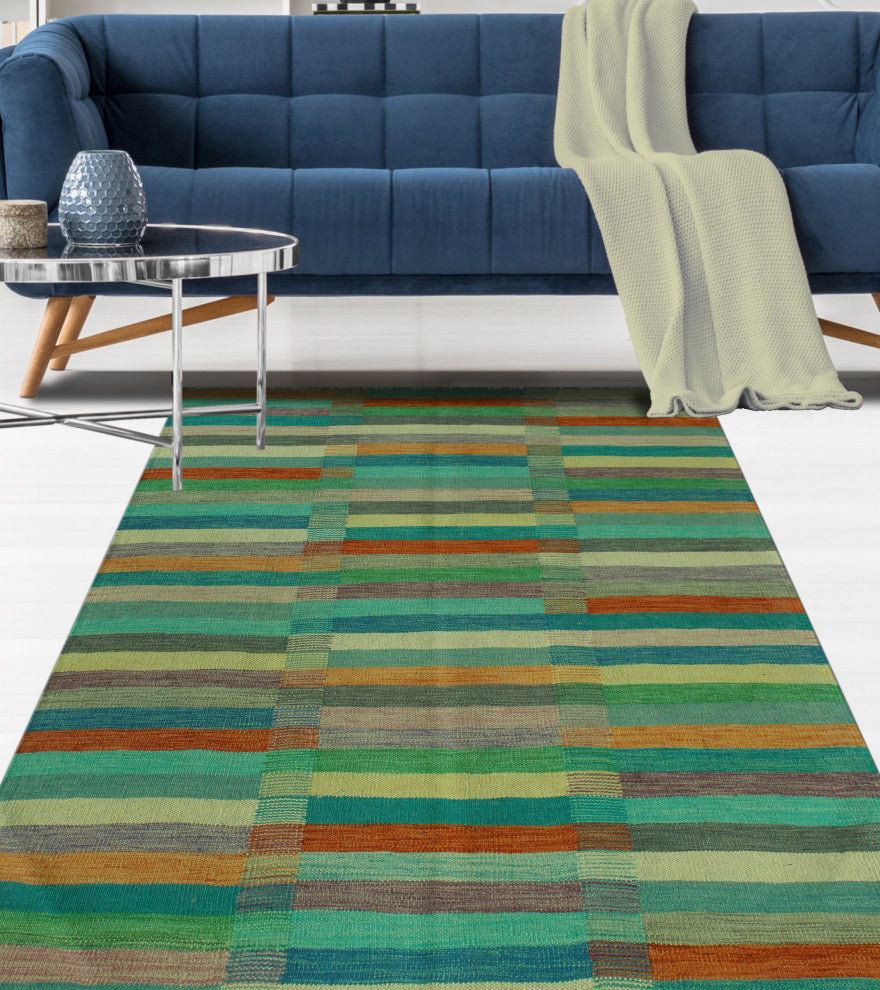 Winchester Kilim Jeannine Orange/Purple Rug, 3'10x5'10