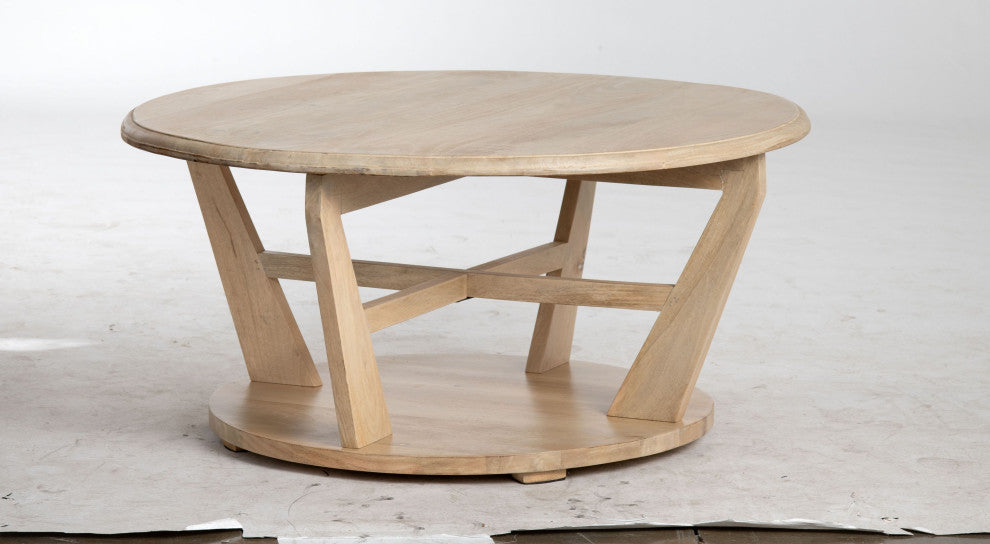 Roswell Mango Wood Cocktail Table, Natural