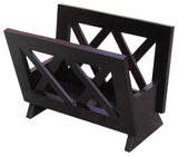 Contemporary Magazine Rack, Black