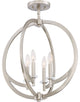 Quoizel ON1718BN Four Light Semi-Flush Mount, Brushed Nickel Finish