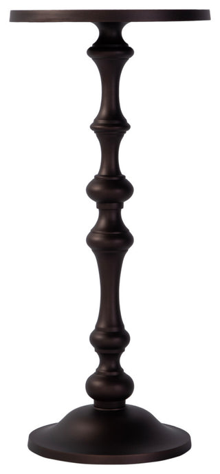 Passeo 10" W Round All Metal Pedestal Base End Table