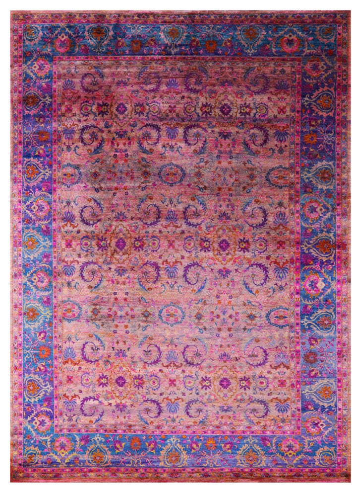 8' 11" X 12' 0" Persian Hand-Knotted Silk Rug Q6805