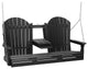 Poly Adirondack Porch Swing, Black, 5 Foot