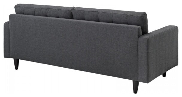 Modern Gray Empress Armchair and Sofa, 2-Piece Set