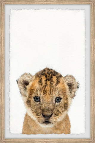 "Little Simba" Framed Painting Print, 12x18