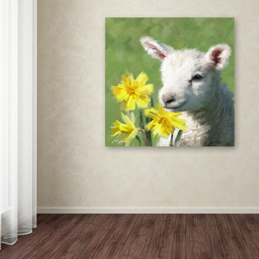 The Macneil Studio 'Easter Lamb' Canvas Art, 14"x14"