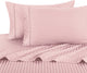 1500 Thread Count Egyptian Cotton Stripe Duvet Cover Set, Queen, Pink