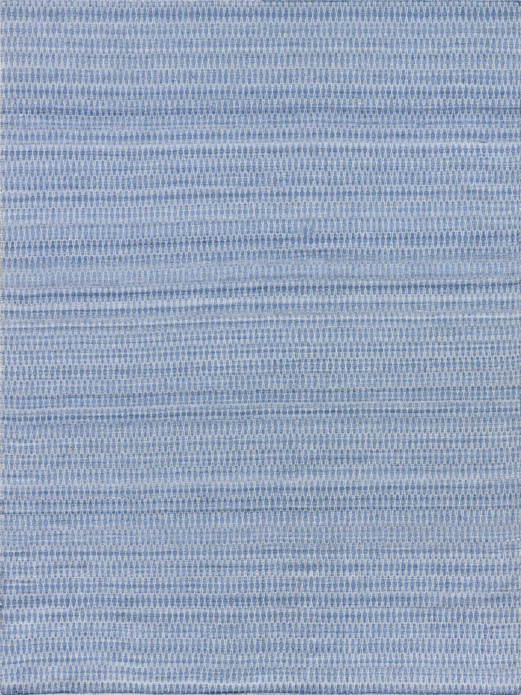 Florence Indoor/Outdoor Handmade Flatwoven PET yarn Light Blue Area Rug, 3'x5'