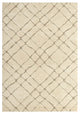 Verona Abstract Geometric 8x10 Shag Area Rug Creame and Beige