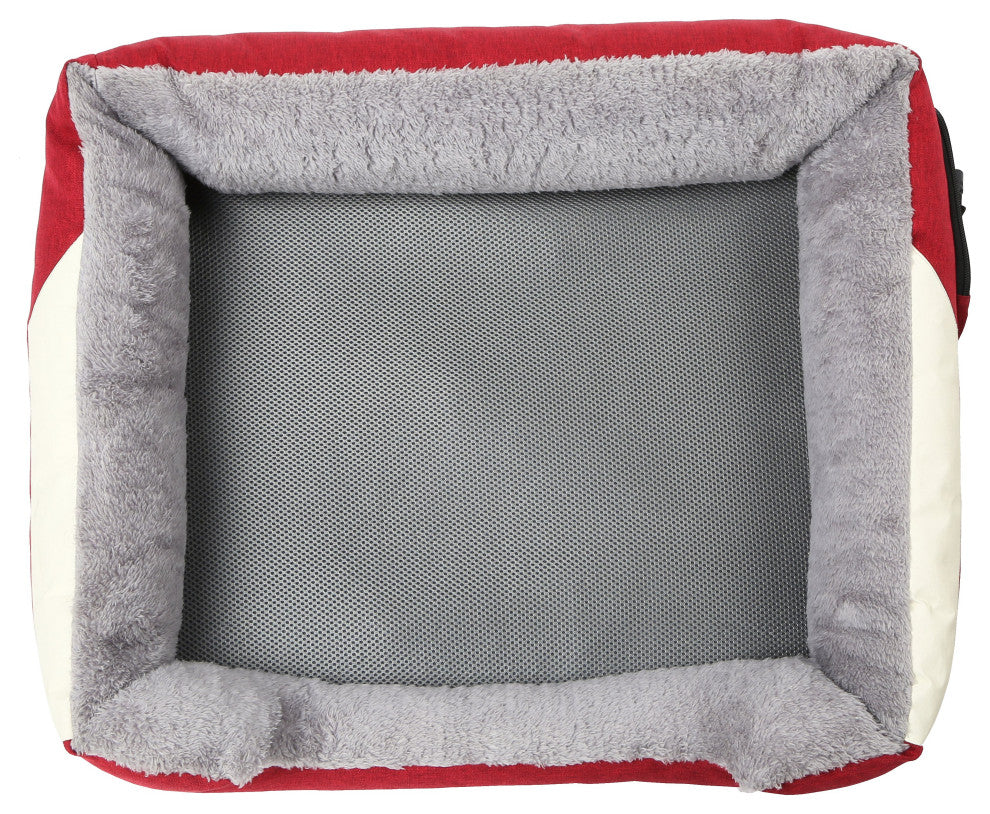 Pet Life "Dream" Electronic Heating and Cooling Pet Bed, Burgundy Red, Large