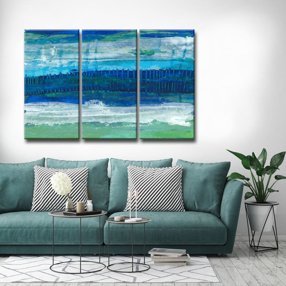 Max+E 'Deeper Ocean Layers' 3 Piece Canvas Art Set