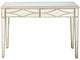 Champagne Finish Console Mirror Table