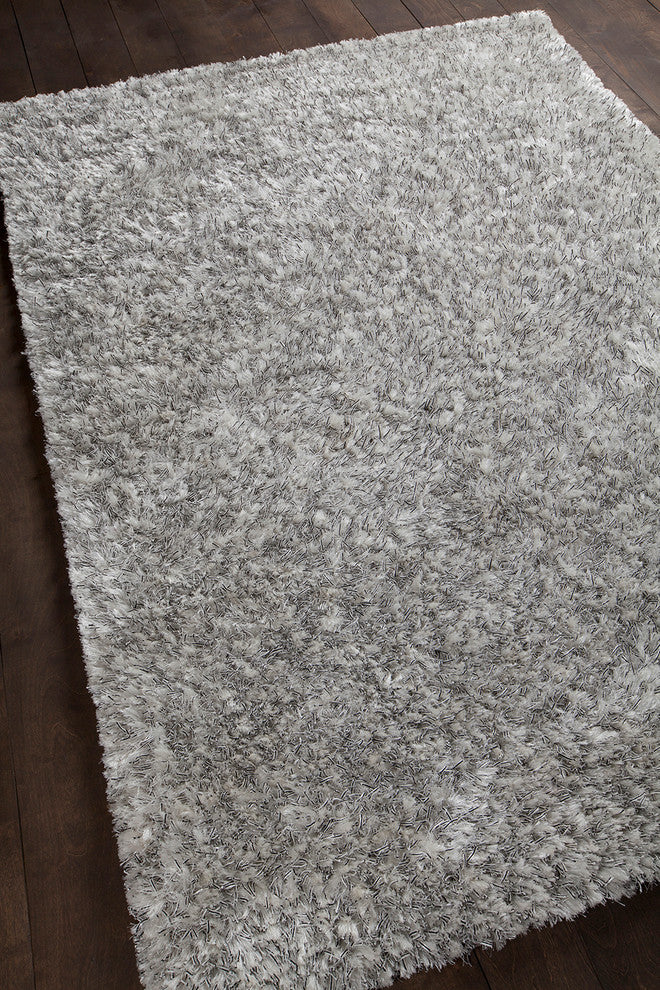 Dior Contemporary Area Rug, Black and White, 7'9"x10'6" Rectangle