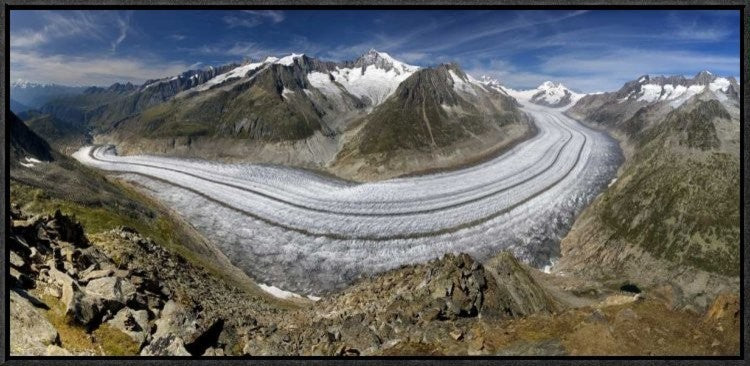 "Aletschgletscher" Framed Canvas Giclee by Tomas Sereda, 31x15"