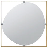 Gewnee 32x1x32" Poppy Mirror with Gold Metal Frame