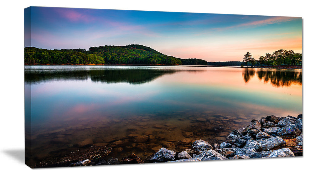 Lake Allatoona at Red Top Mountain, Large Seashore Canvas Art Print, 32"x16"