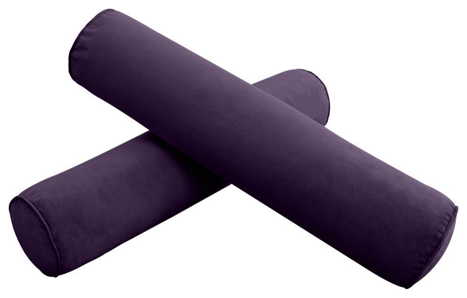 STYLE V1 Full Velvet Pipe Trim Indoor Daybed Bolster Pillow |COVER ONLY| AD339