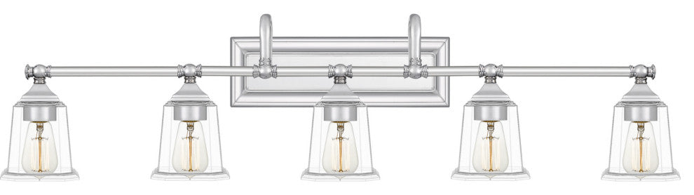 Quoizel NLC8605 Nicholas 5 Light 42"W Bathroom Vanity Light - Polished Chrome