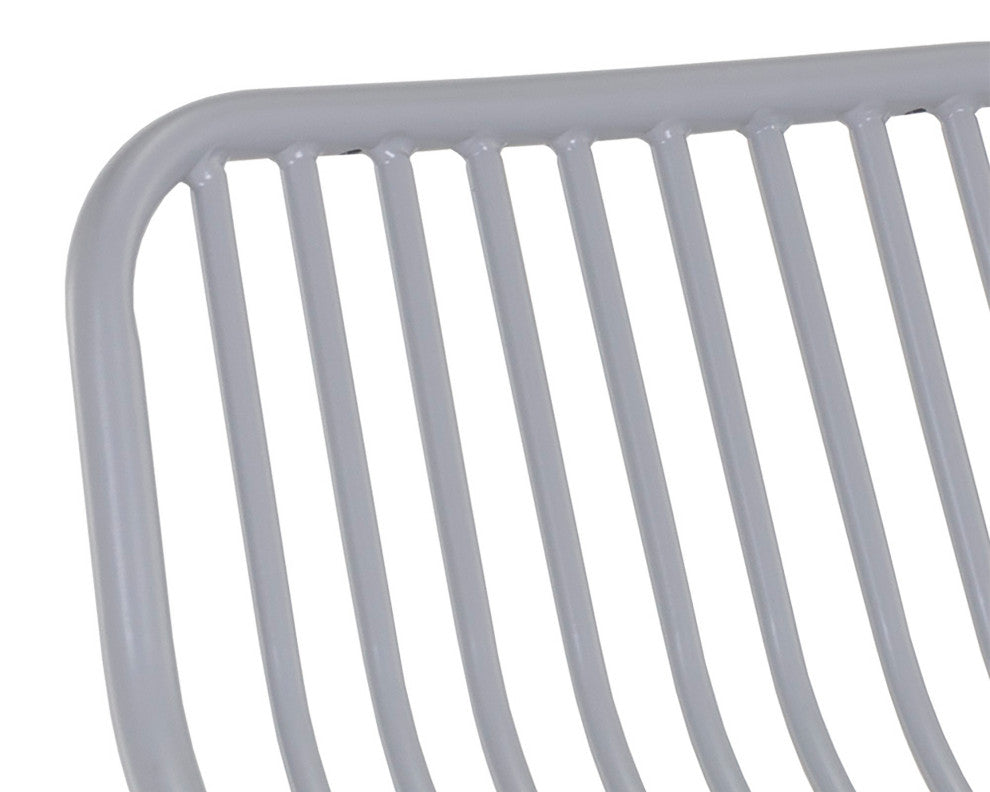 Cypress Outdoor Counter Stool, Silver, Set of 2