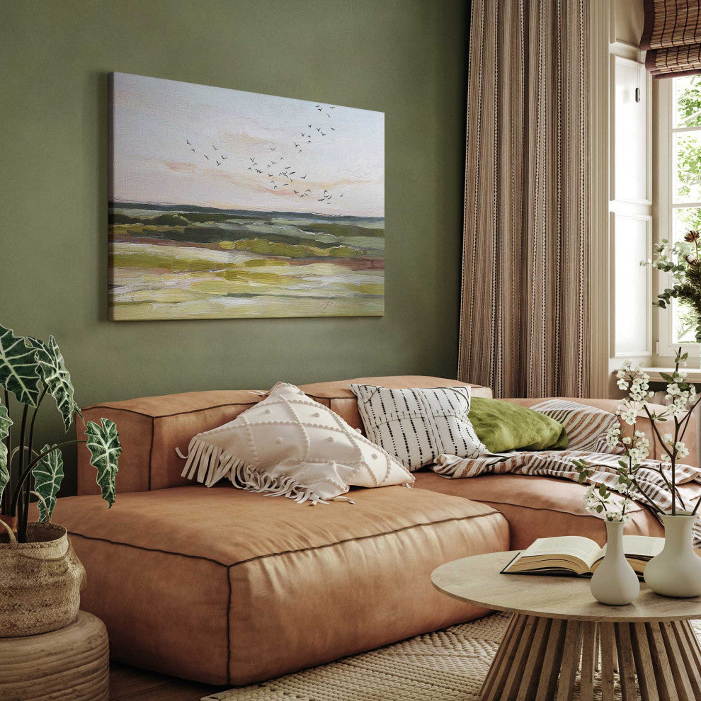 "Skyscape Serenade" - Pastoral Elegance Canvas Art Print