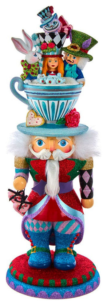 Kurt Adler 18" Hollywood Alice Teacup Hat Nutcracker
