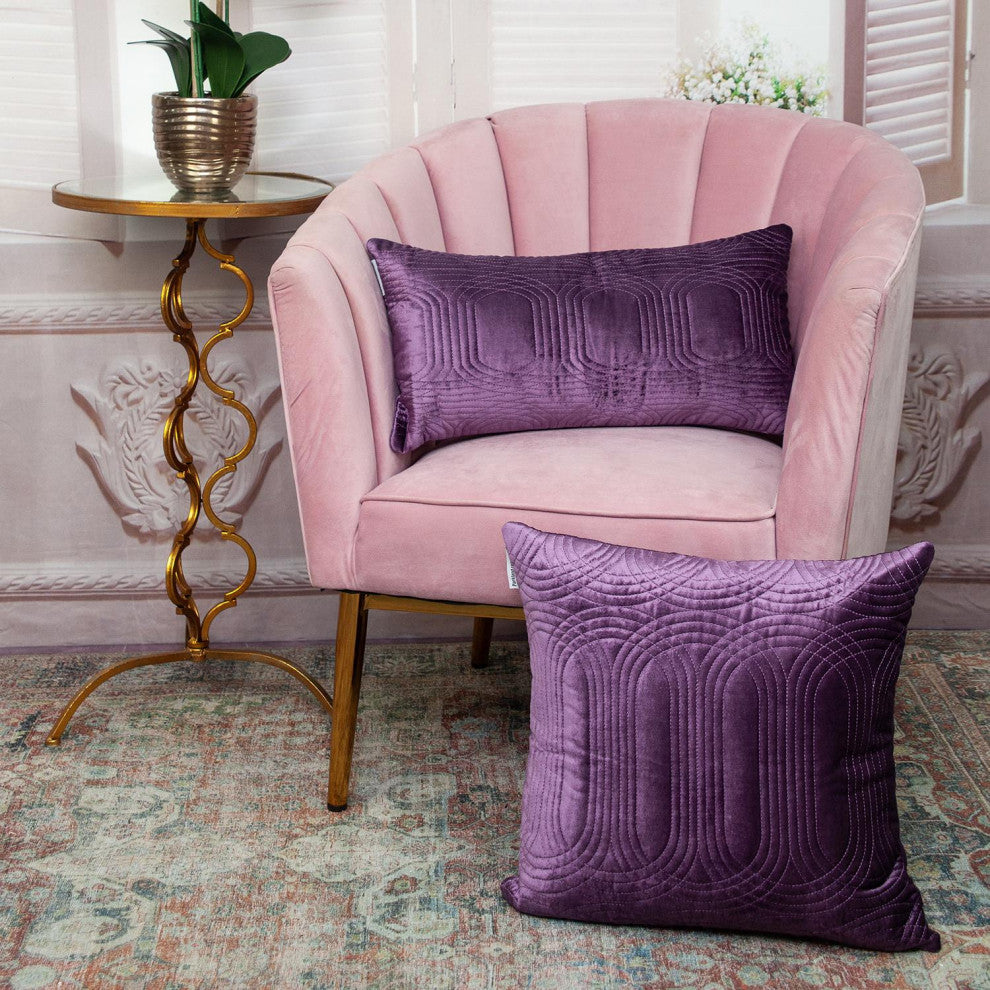 Parkland Collection Iphis Purple Throw Pillow, Rectangle