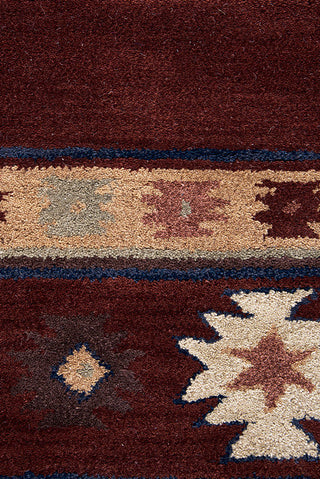 Southwest SU2009 Burgundy Southwest/Tribal Area Rug, Rectangular 3'x5'