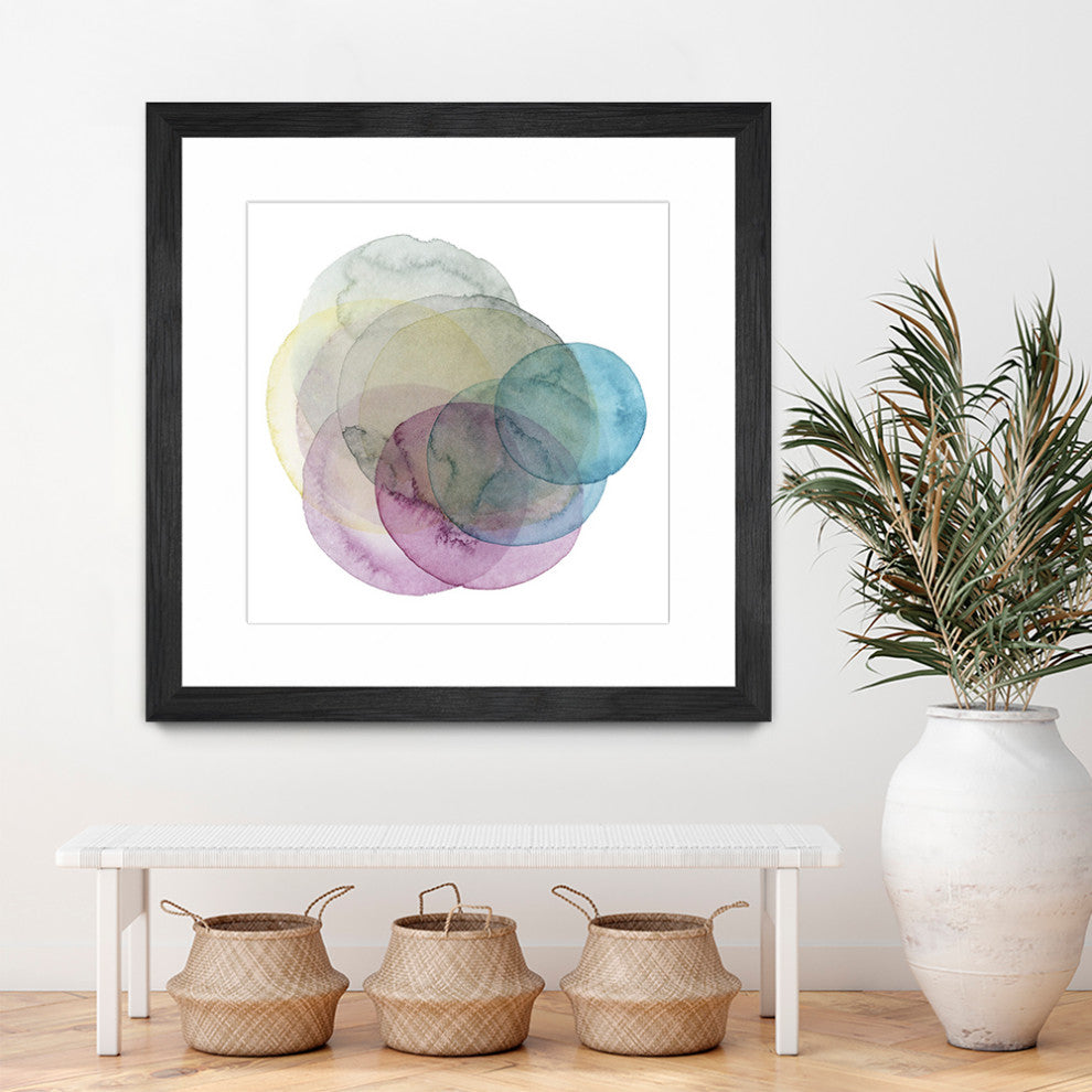 "Evolving Planets II" Matted and Framed, 36" X 36"