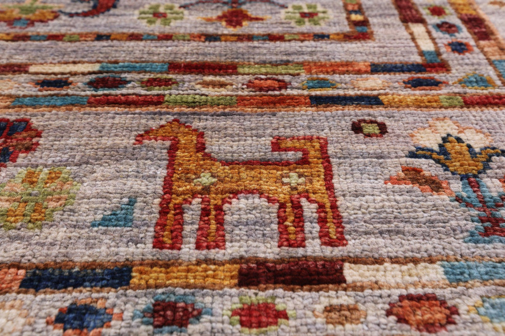 Tribal Persian Gabbeh Handmade Rug 2' 8" X 3' 9" Q8391