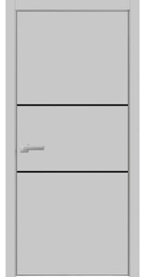 Solid French Door 42 x 96 | Planum 0014 Grey Ash with| Bathroom