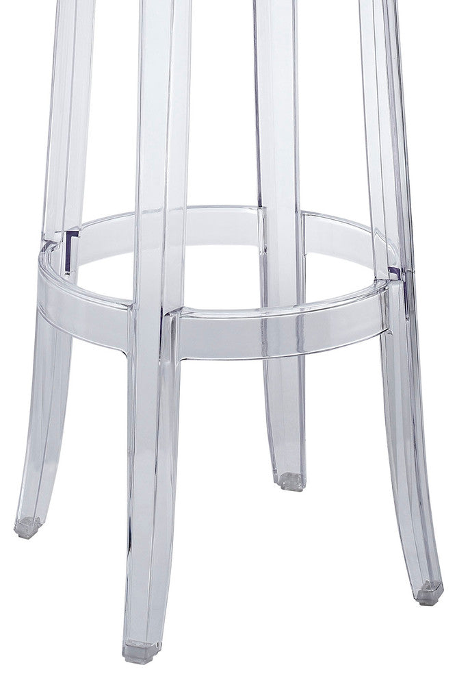 Modern Contemporary Dining Kitchen Bar Stool Clear