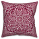 Maroon Boho Medallion 16x16 Throw Pillow
