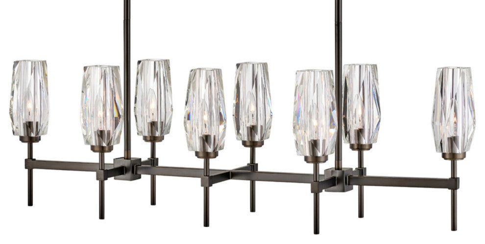 Hinkley Lighting 38256 Ana 8 Light 46"W Linear Chandelier - Black Oxide
