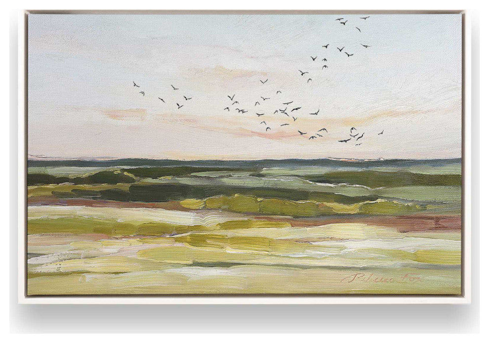 "Skyscape Serenade" - Pastoral Elegance Canvas Art Print