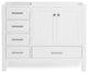 ARIEL Cambridge 42" Right Offset Single Sink Bathroom Vanity Base White