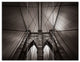 Brooklyn Bridge in NYC USA, Extra Large Triptych Canvas Print, 36x28, 3 Panels