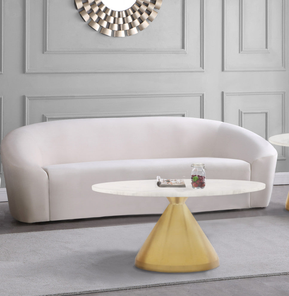 Emery White Marble Coffee Table