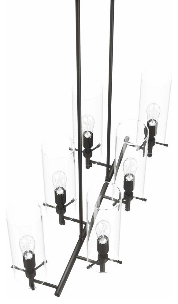 Skylark 6-Light Chandelier, Clear Black