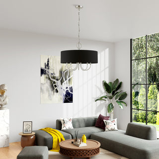 Livex Lighting 5 Light Brushed Nickel Pendant Chandelier