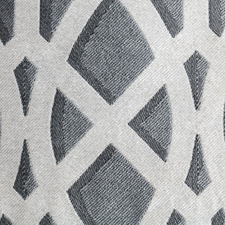 Sark Gray 18" x 18" x 18" Gray and Ivory Pouf