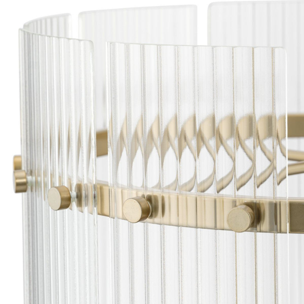 Seville Collection 4-Light Contemporary Foyer Light, Soft Gold