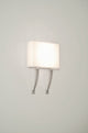 Sheridan Double Arm LED Sconce, Satin Nickel Finish, Linen Acrylic Shade