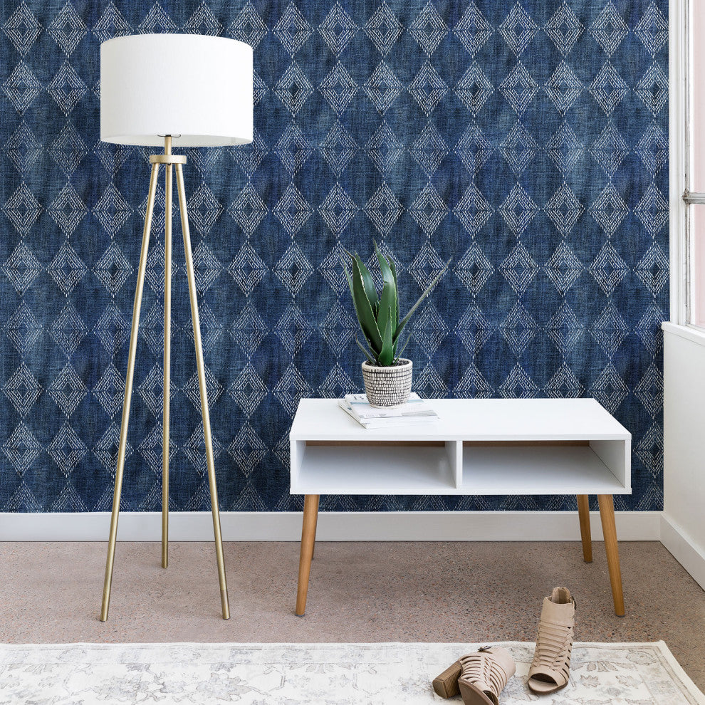Schatzi Brown Nora Fancy Diamond Denim Wallpaper
