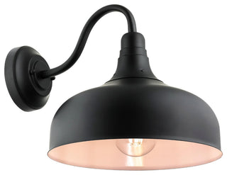 Sunlite 12" Wall-Mounted Gooseneck Rustic Barn Fixture, Black