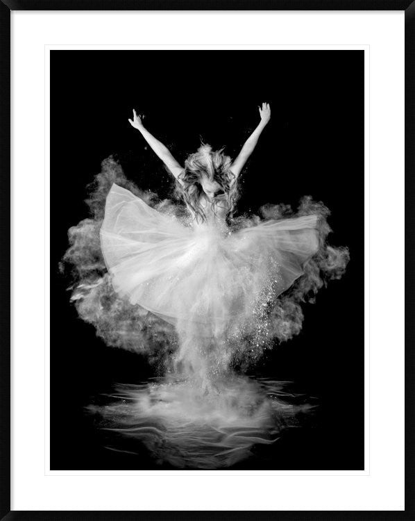 "Powder Burst" Framed Digital Print by Pauline Pentony Ba, 32x40"