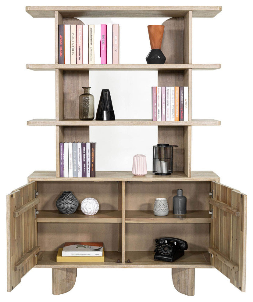 Haru Acacia Bookcase, Beige